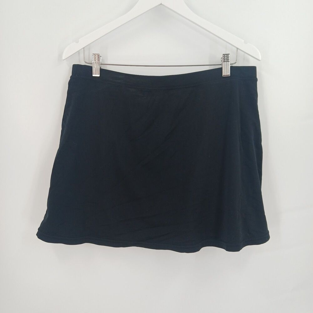 womans Coolibar Black UPF 50+ Athletic Skort Built In Shorts plus Size XXL